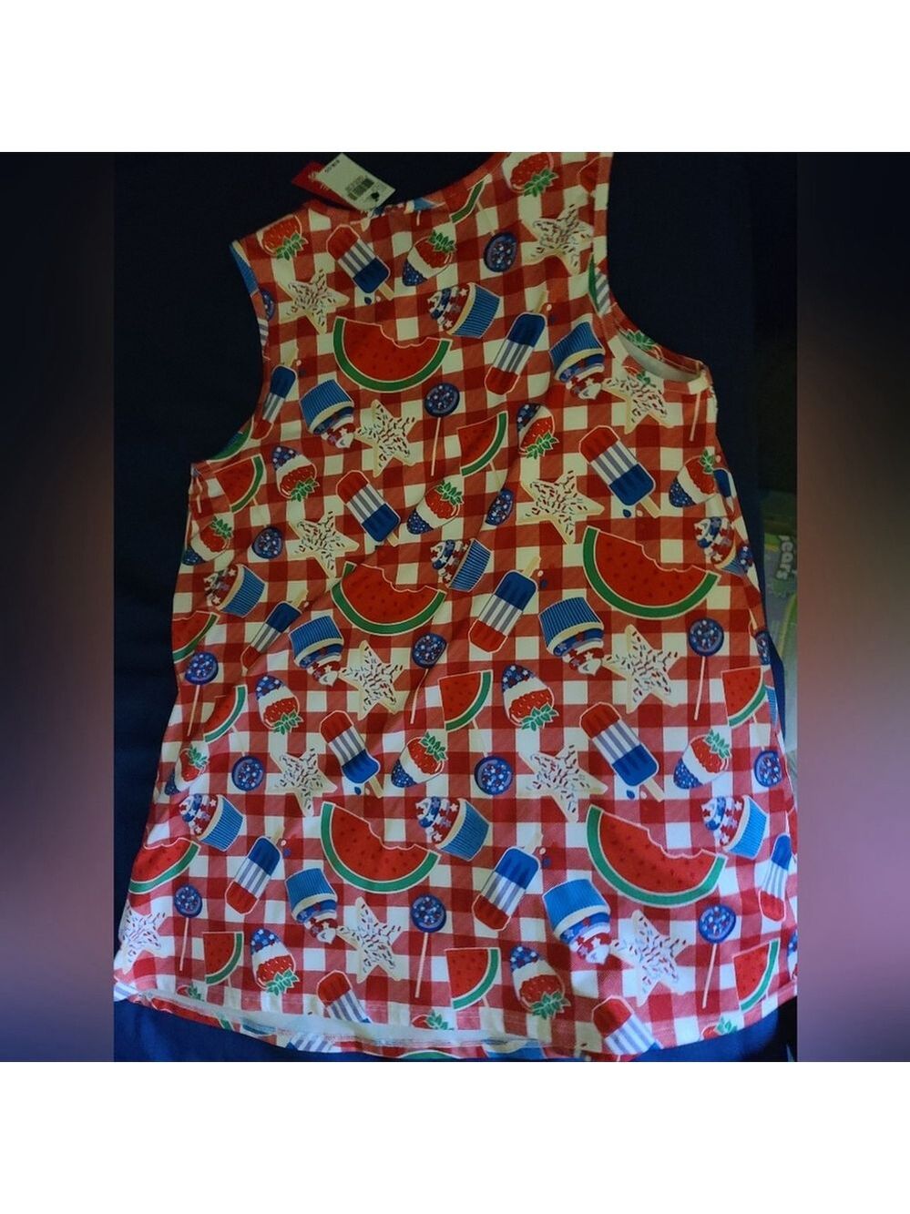Women's Medium Checkered Tank Top Summer - Picture 4 of 5
